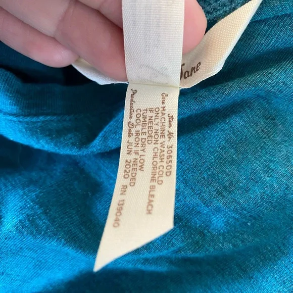 MATILDA JANE Tiered Knit Dress Teal Modal Long Sleeves Vneck Boho Cottagecore S - Picture 10 of 10